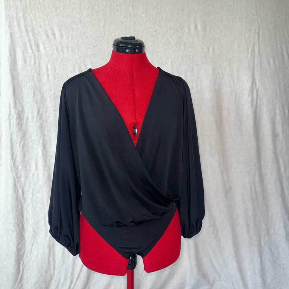 Express Black Wrap Bodysuit